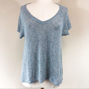 5 for $25! AEO Short Sleeve Sweater Top Blue Shirt